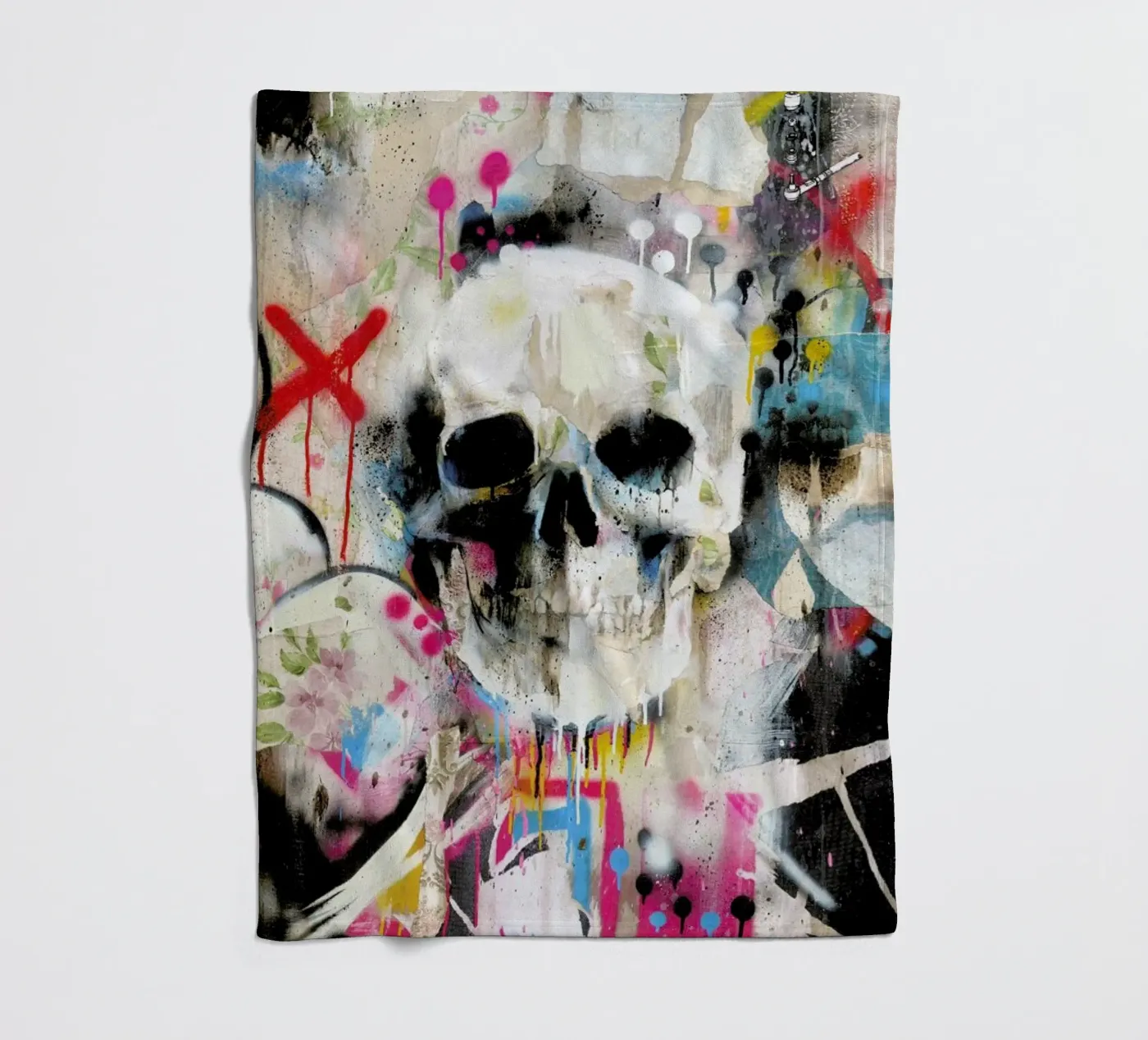 Skull Fleecedecke von Famous When Dead