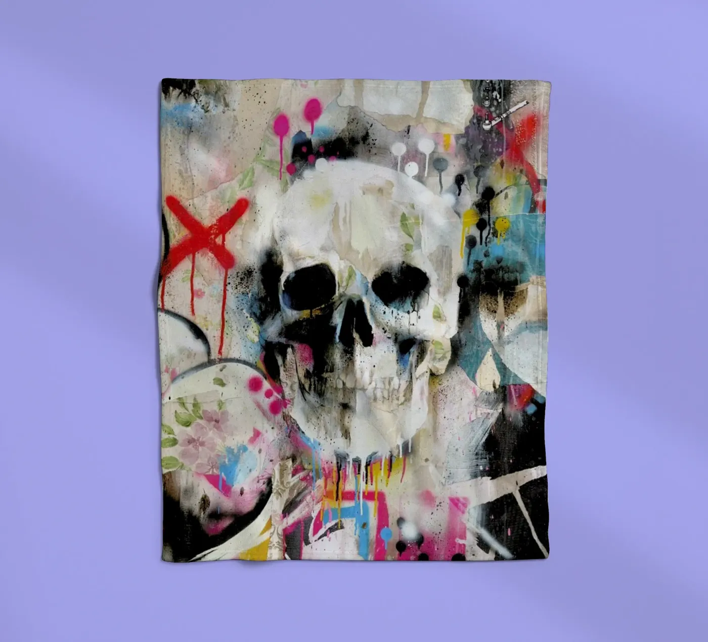 Skull Fleecedecke von Famous When Dead
