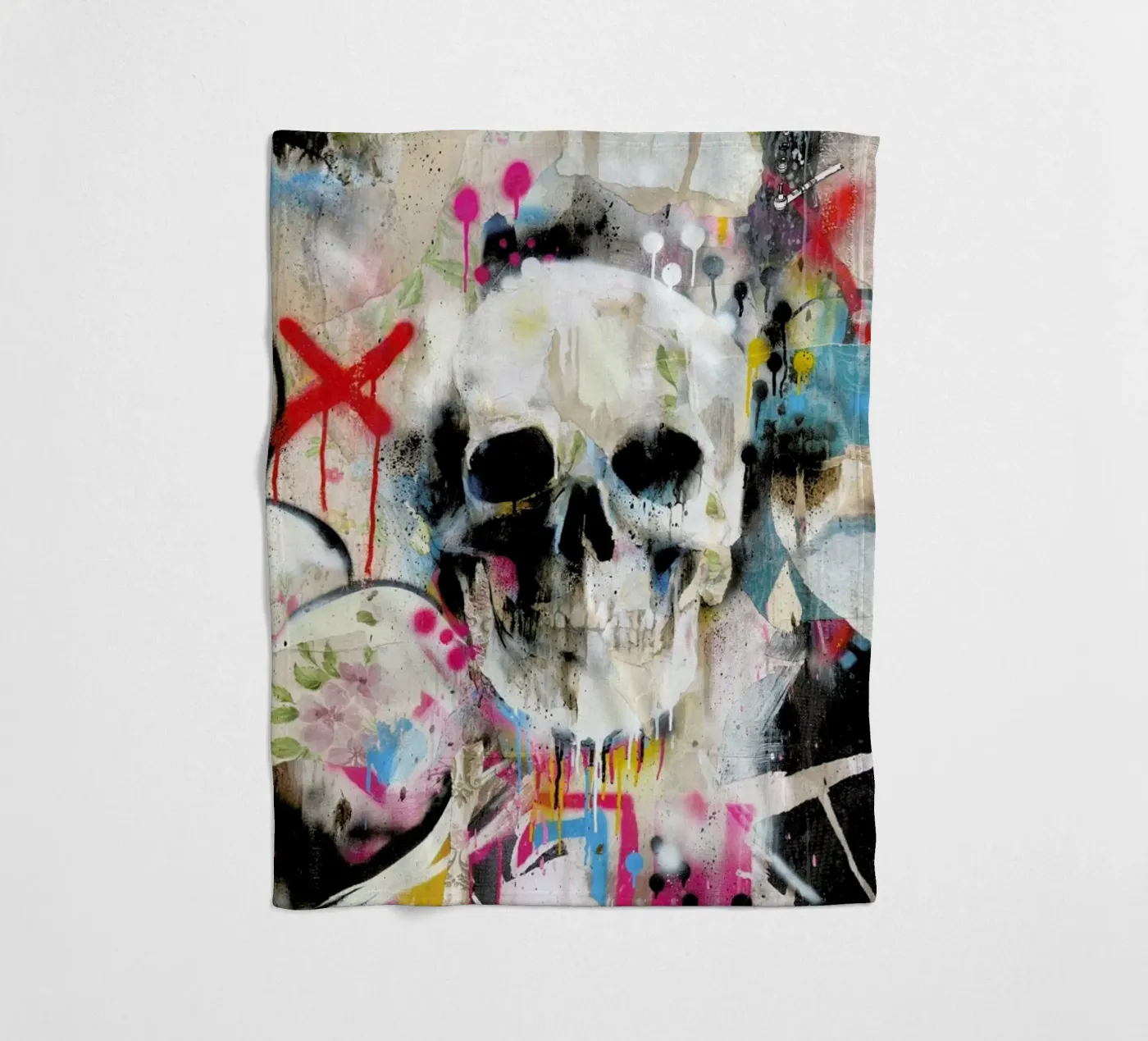 Skull Fleecedecke von Famous When Dead