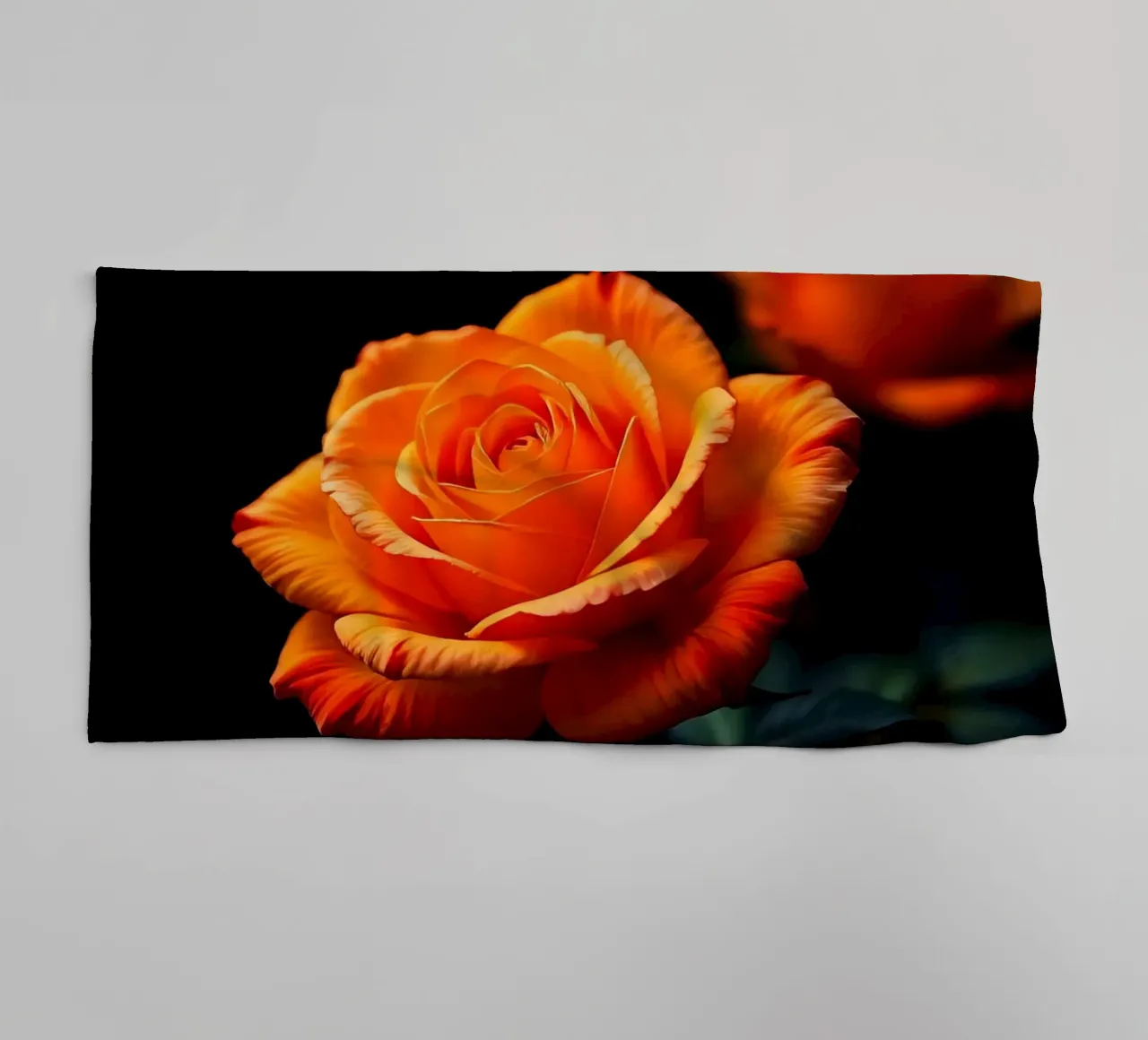 Rosa_arancio_03 asciugamano da bagno da Farb- und Blütenzauber by LK