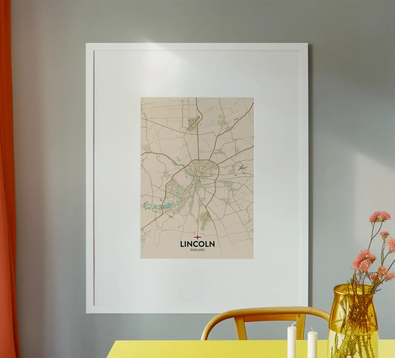 Lincoln Regno Unito poster con telaio in legno da Jacob W MICKELSON
