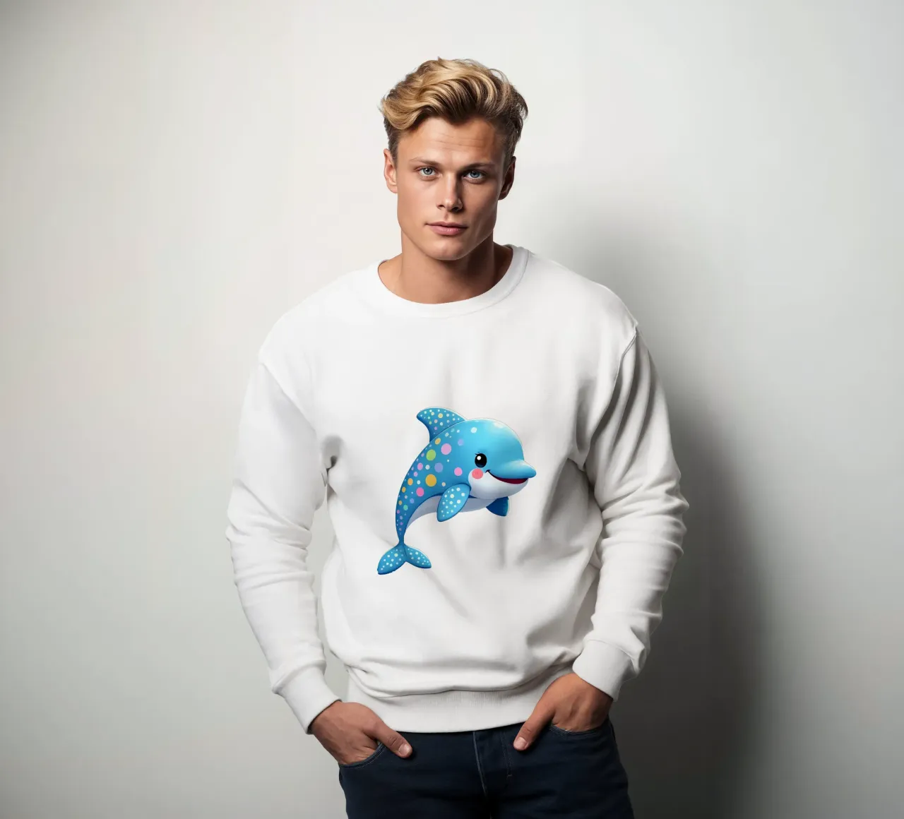 Delphin_4a sweatshirt van Tierisch bunt by LK