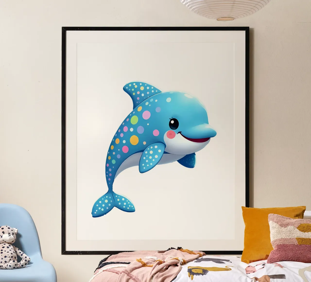 Delphin_4a carta hahnemühle da Tierisch bunt by LK