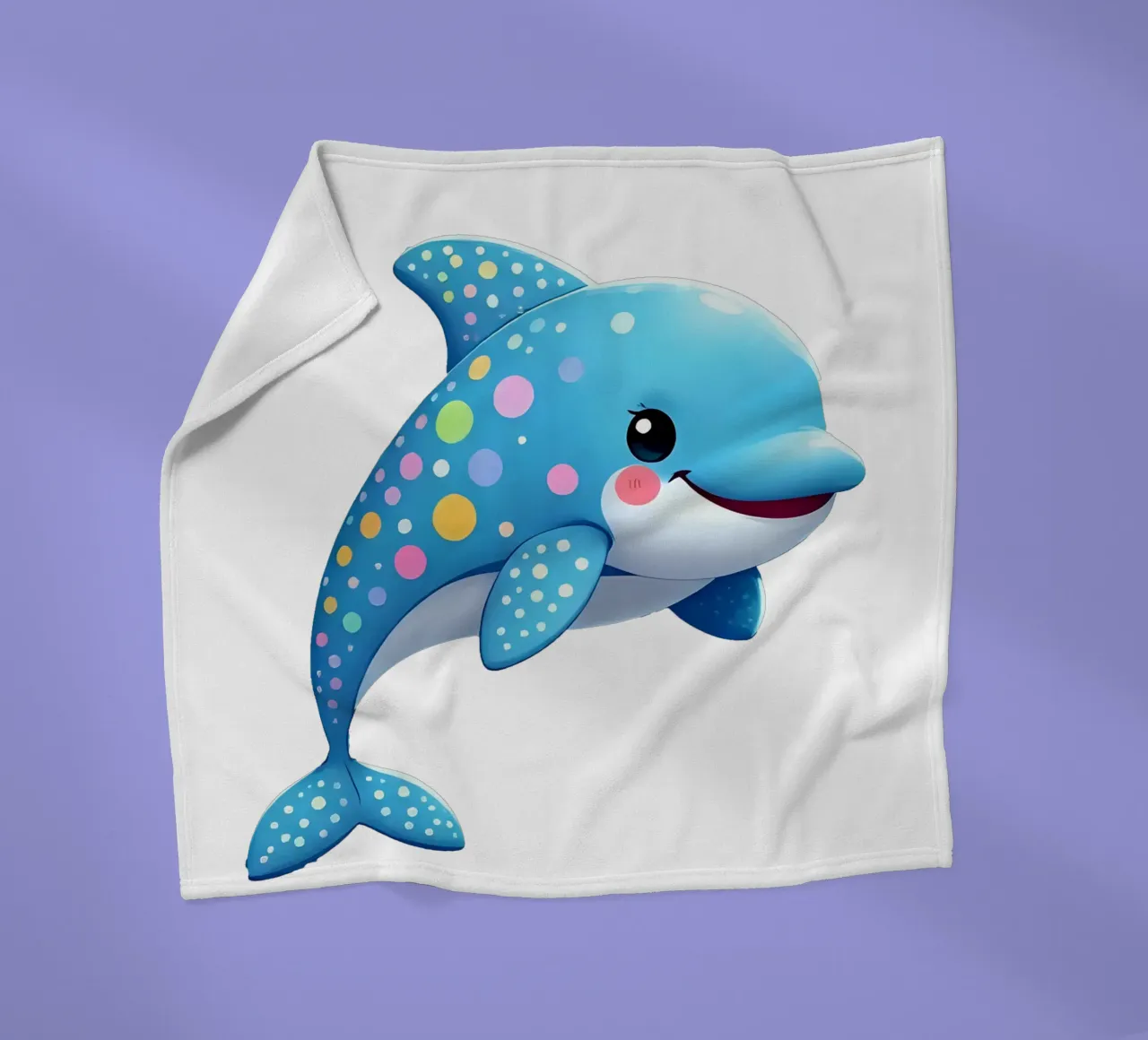 Delphin_4a coperta in pile da Tierisch bunt by LK