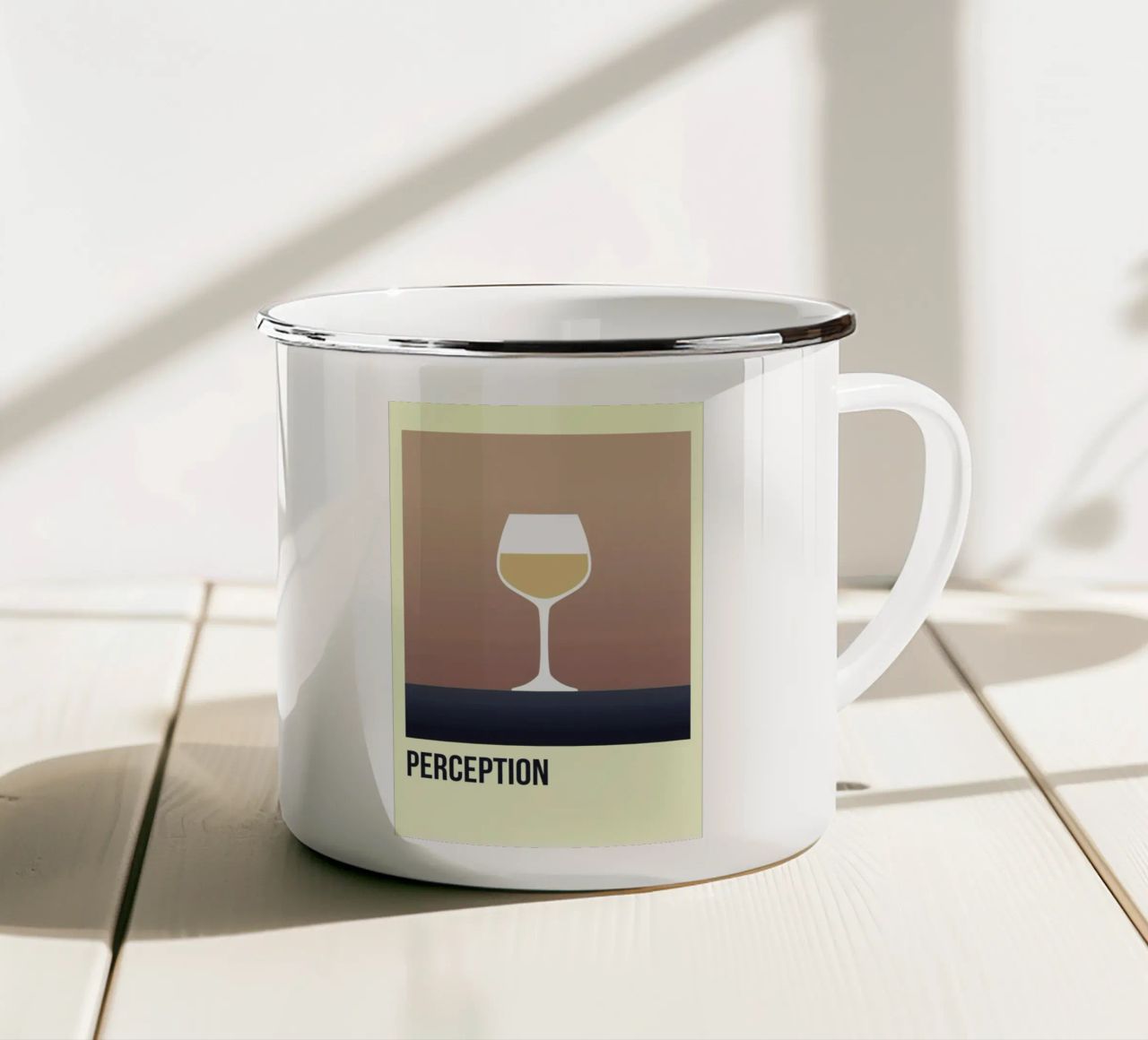 Perception White tazza in smalto da Trabolt Design
