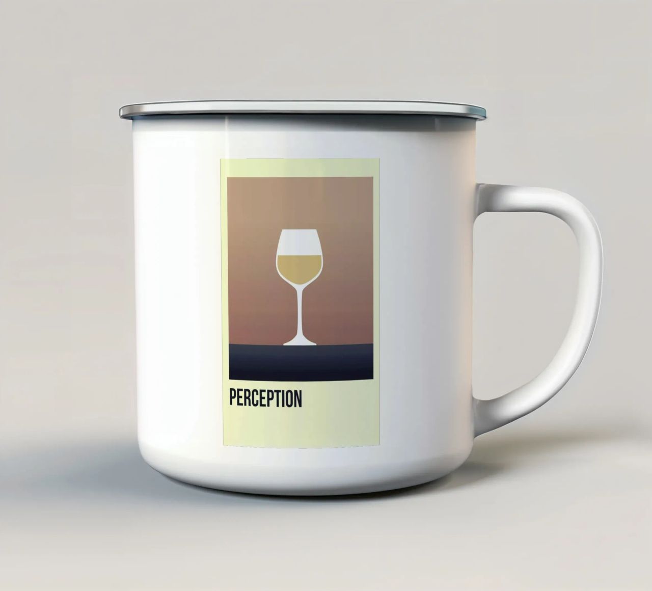 Perception White tazza in smalto da Trabolt Design