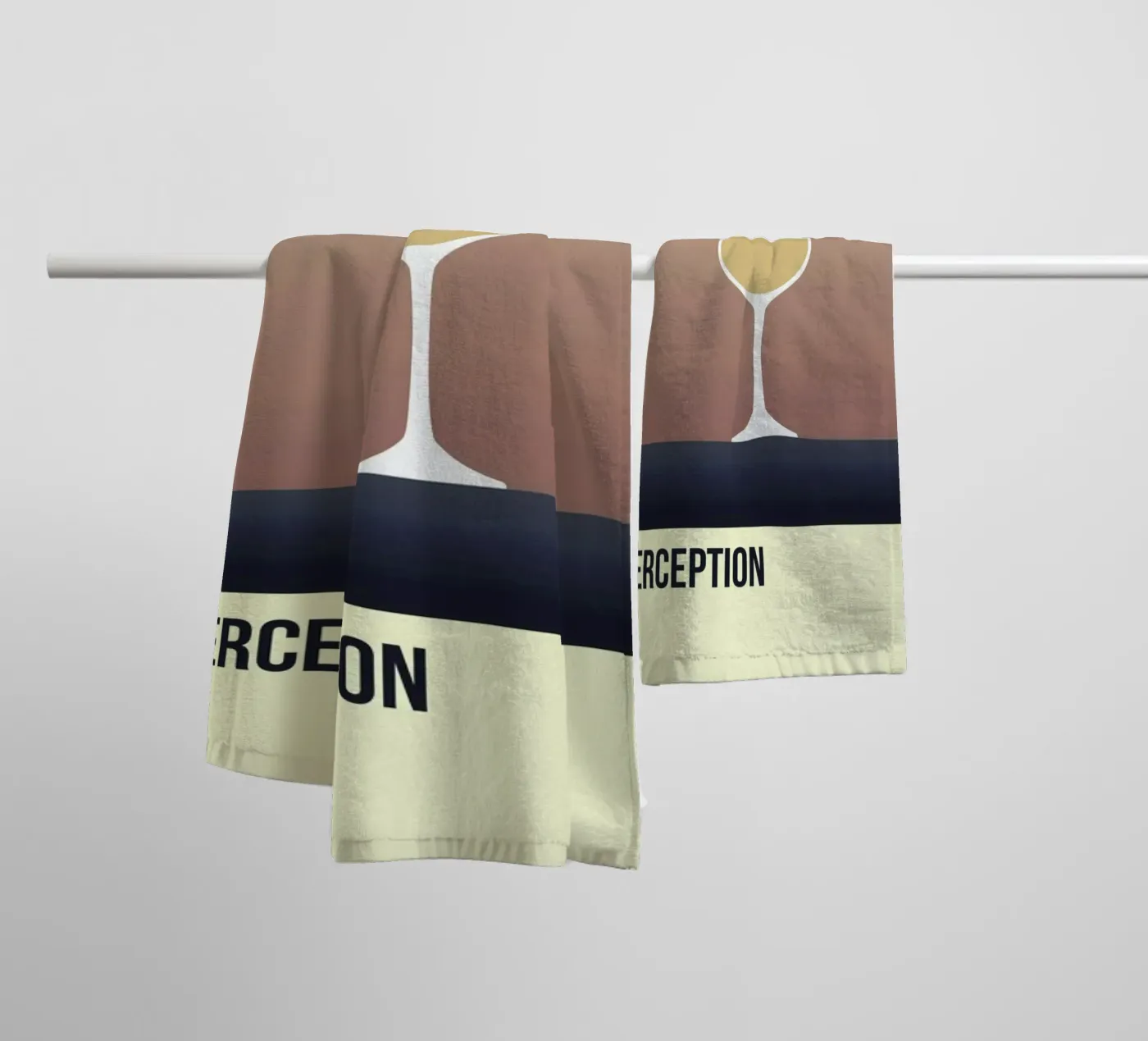 Perception White badhanddoek van Trabolt Design