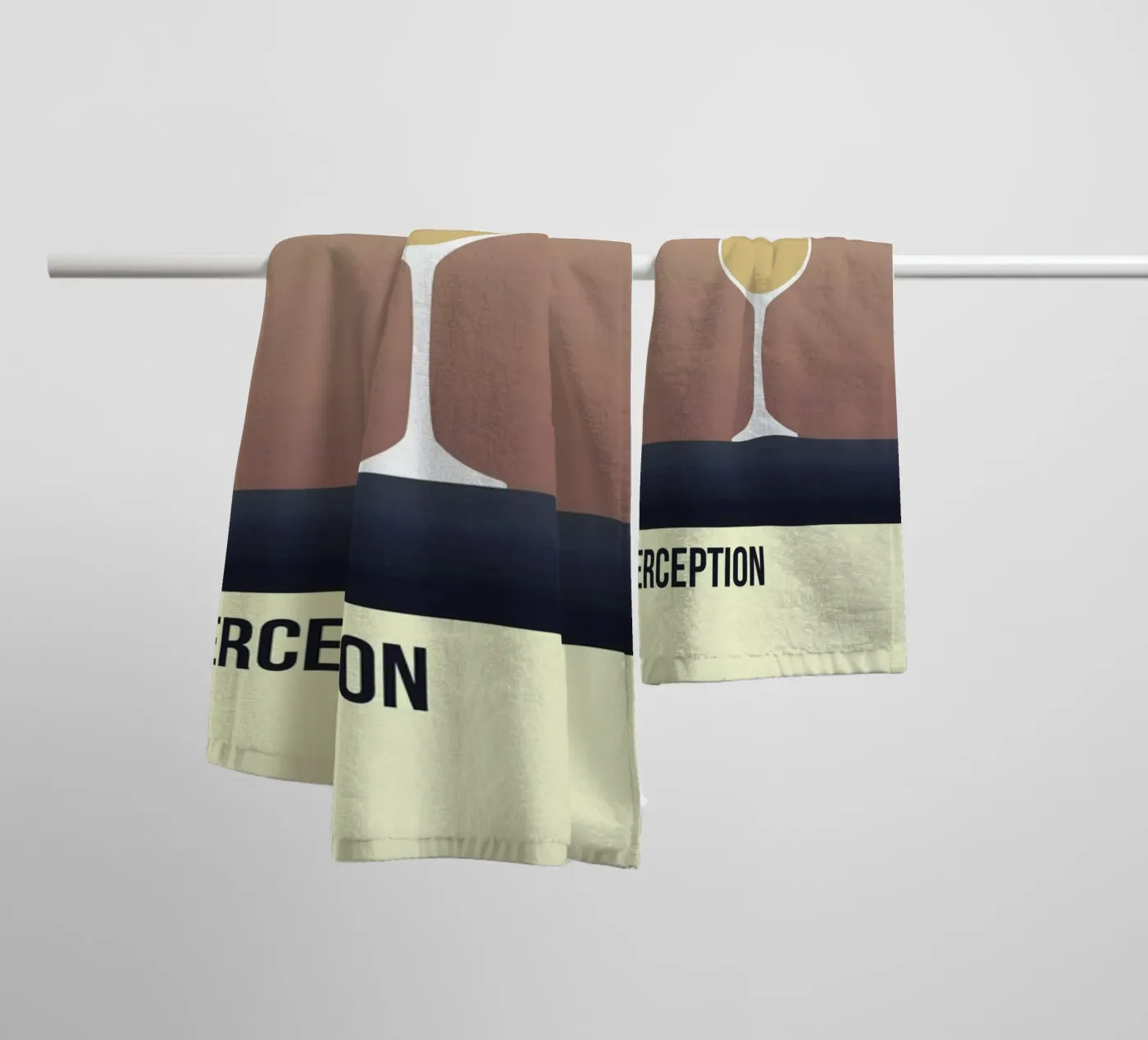 Perception White badhanddoek van Trabolt Design