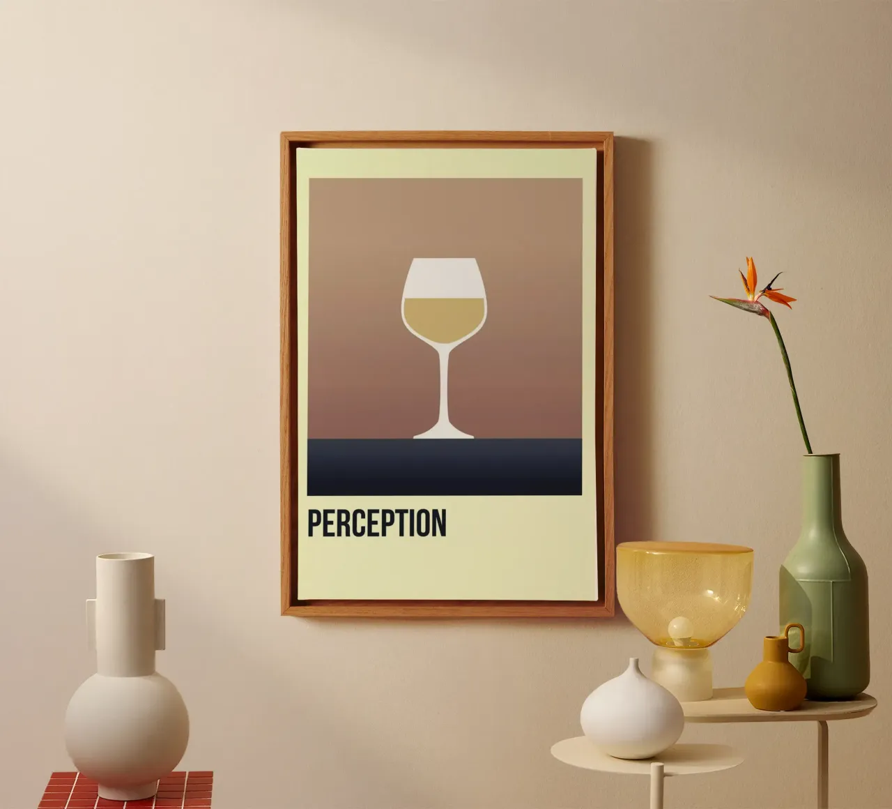 Perception White tela con Cornice a cassetta da Trabolt Design