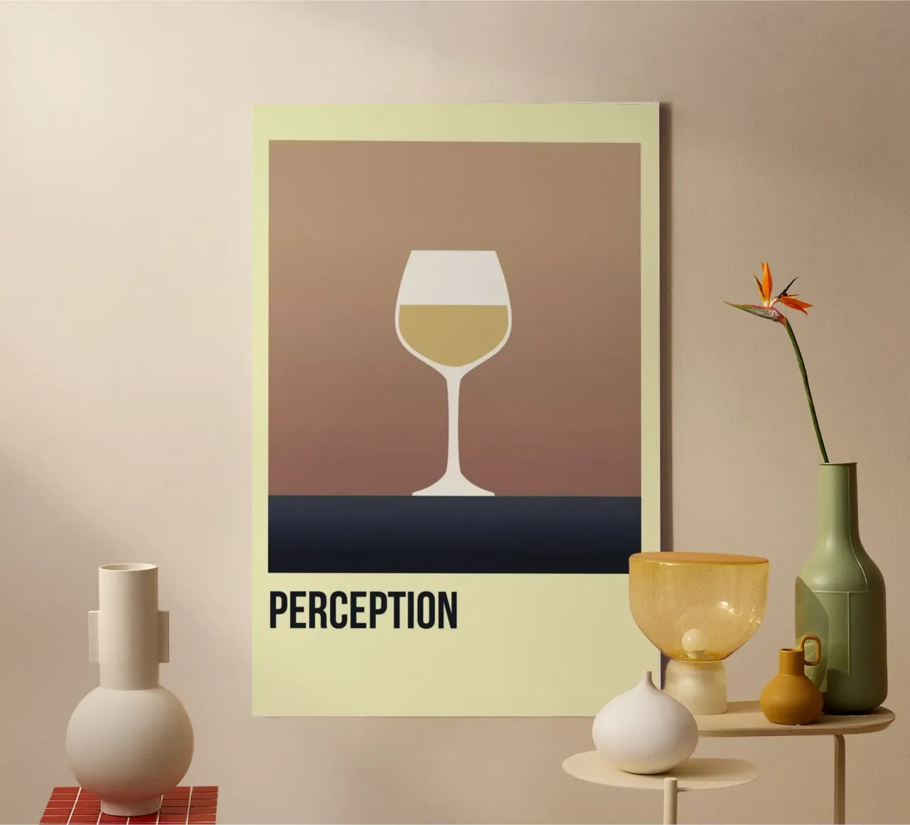 Perception White tela con Cornice a cassetta da Trabolt Design
