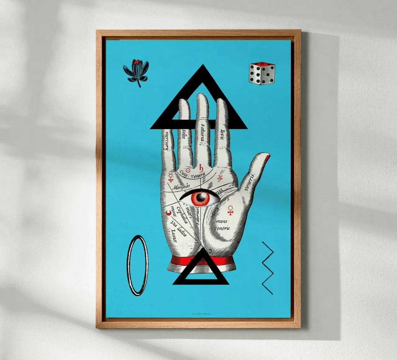 The Palm Reader Tarot Card tela con Cornice a cassetta da Kolorama