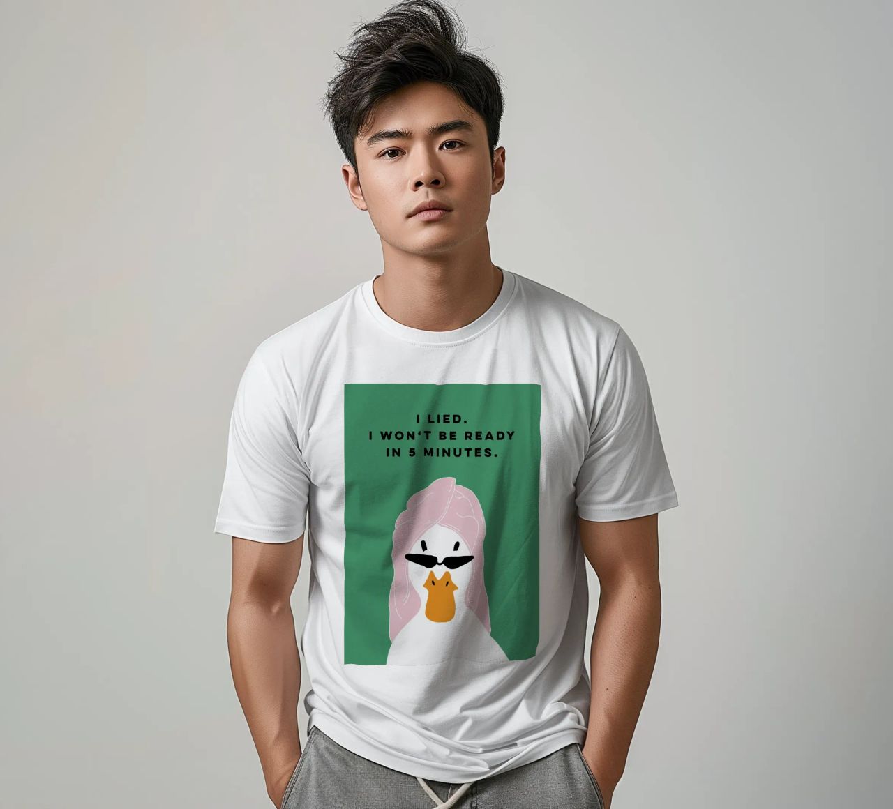 Running late Duck t-shirt da thesoulhugclub