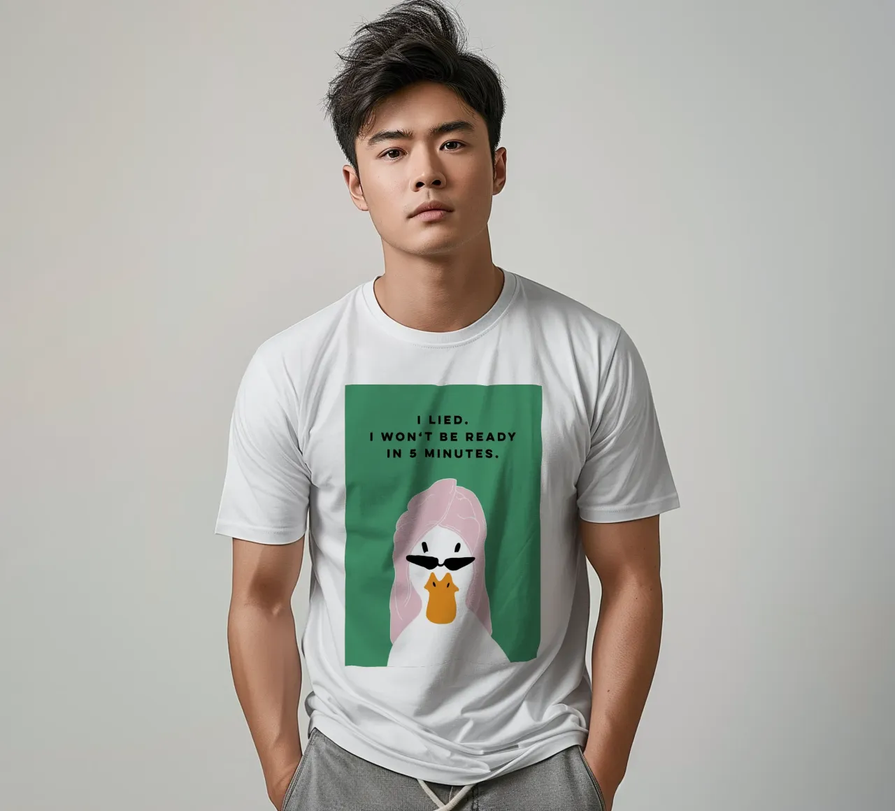 Running late Duck t-shirt van thesoulhugclub
