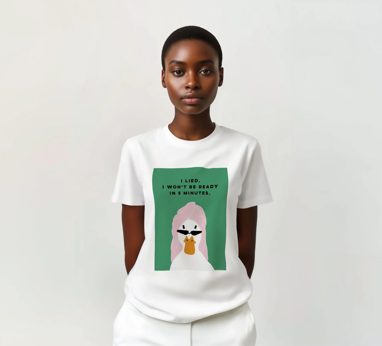 Running late Duck t-shirt da thesoulhugclub