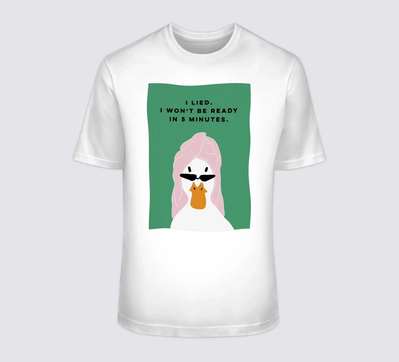 Running late Duck t-shirt da thesoulhugclub