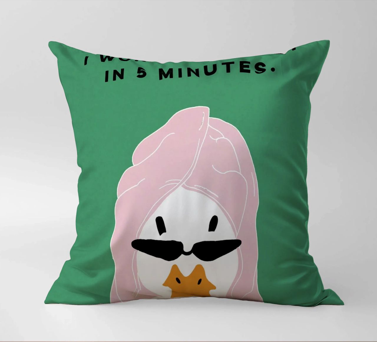 Running late Duck cuscino da thesoulhugclub