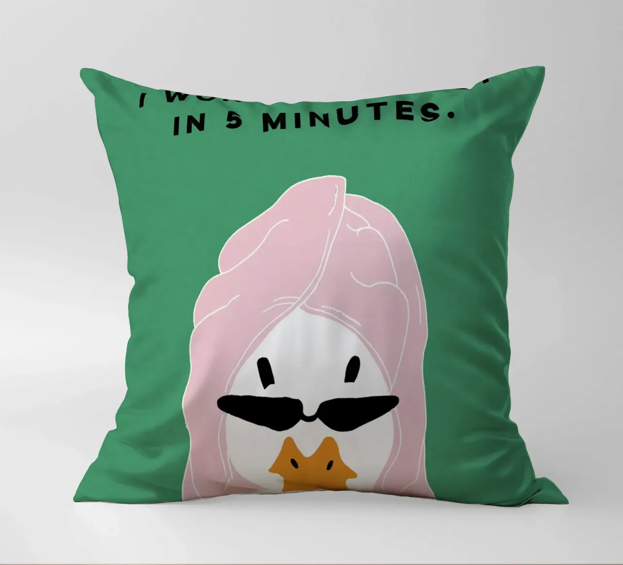 Running late Duck cuscino da thesoulhugclub