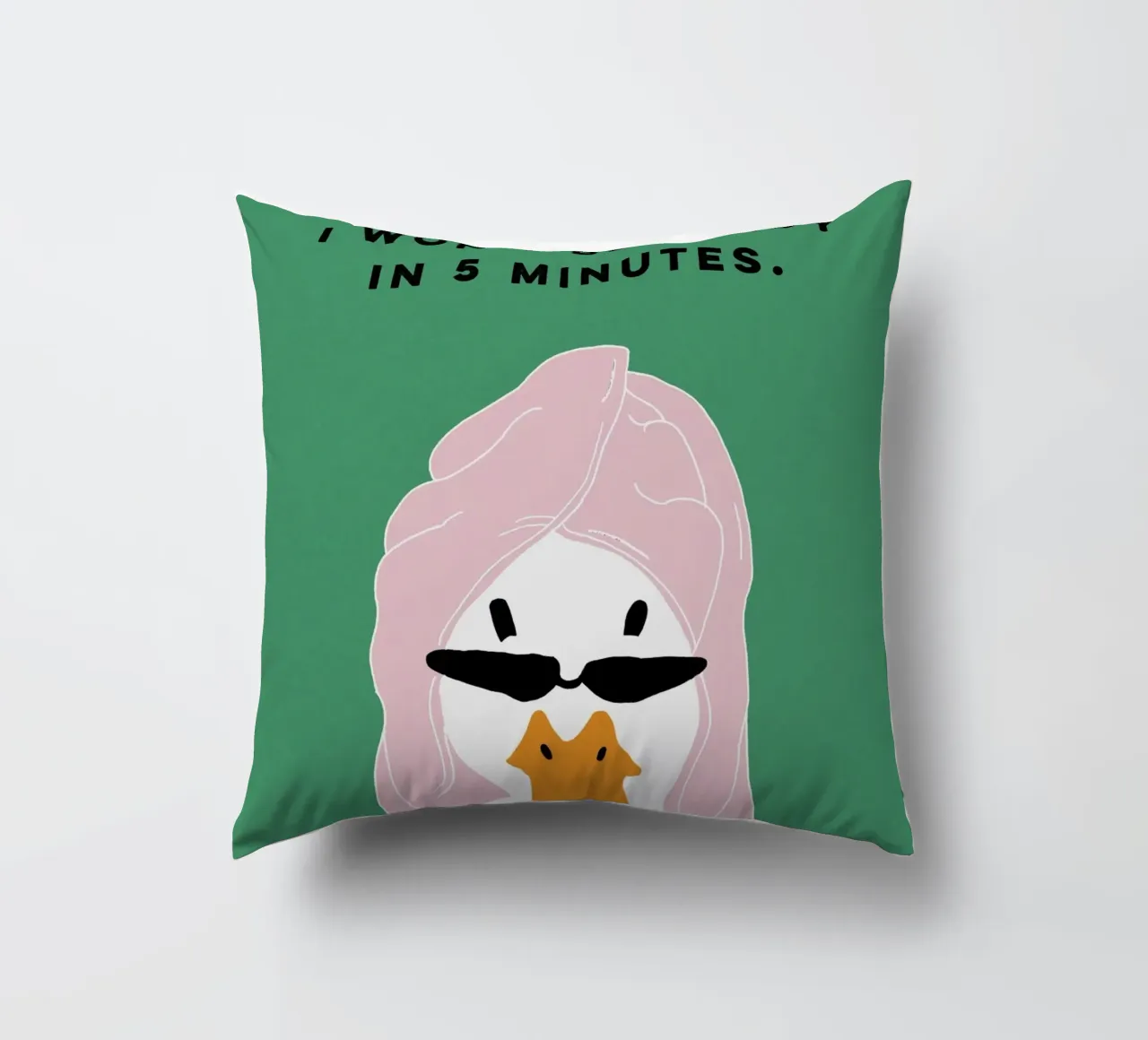 Running late Duck Kissen von thesoulhugclub