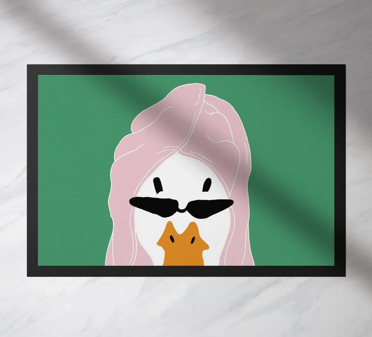 Running late Duck Fußmatte von thesoulhugclub