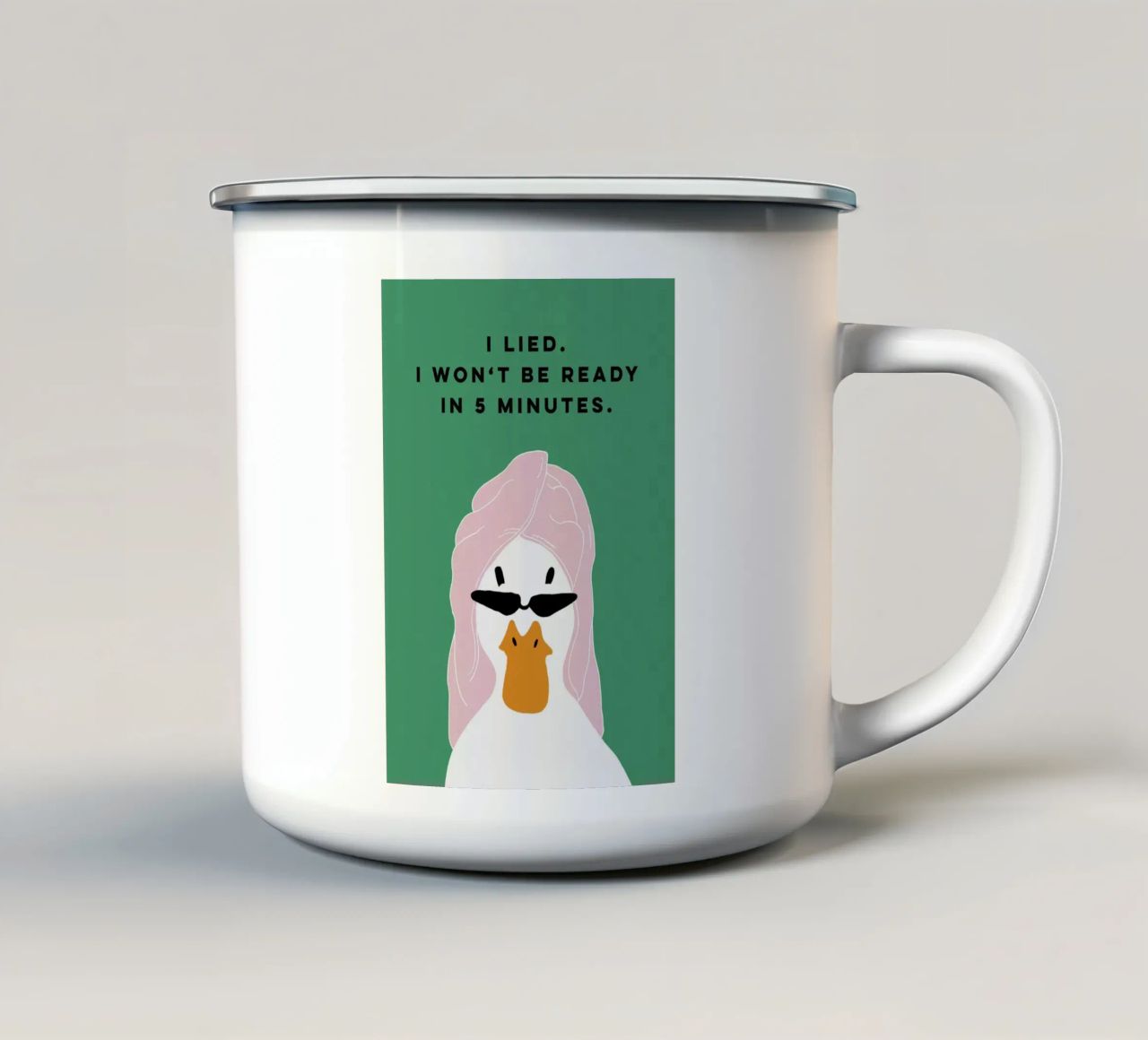 Running late Duck tazza in smalto da thesoulhugclub