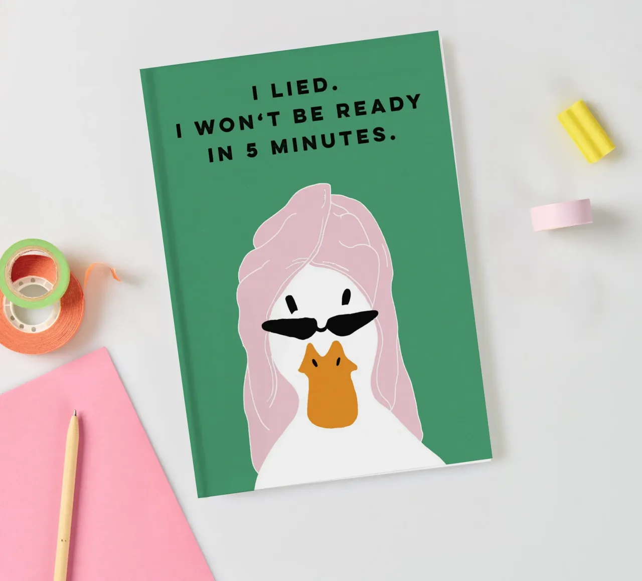 Running late Duck notebook by thesoulhugclub