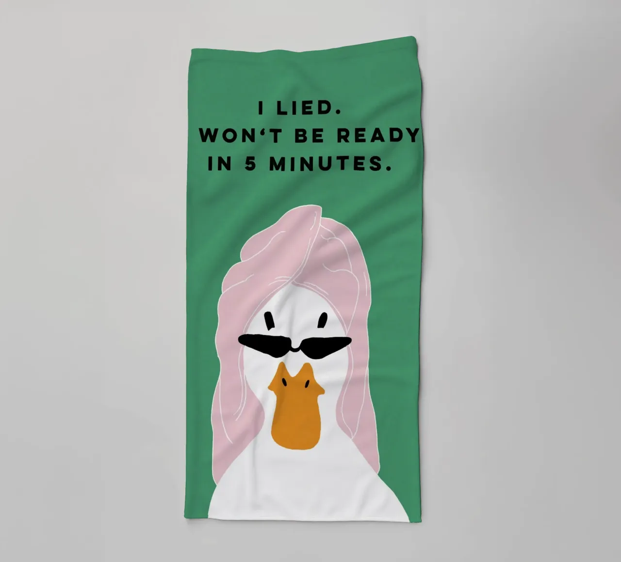 Running late Duck badhanddoek van thesoulhugclub