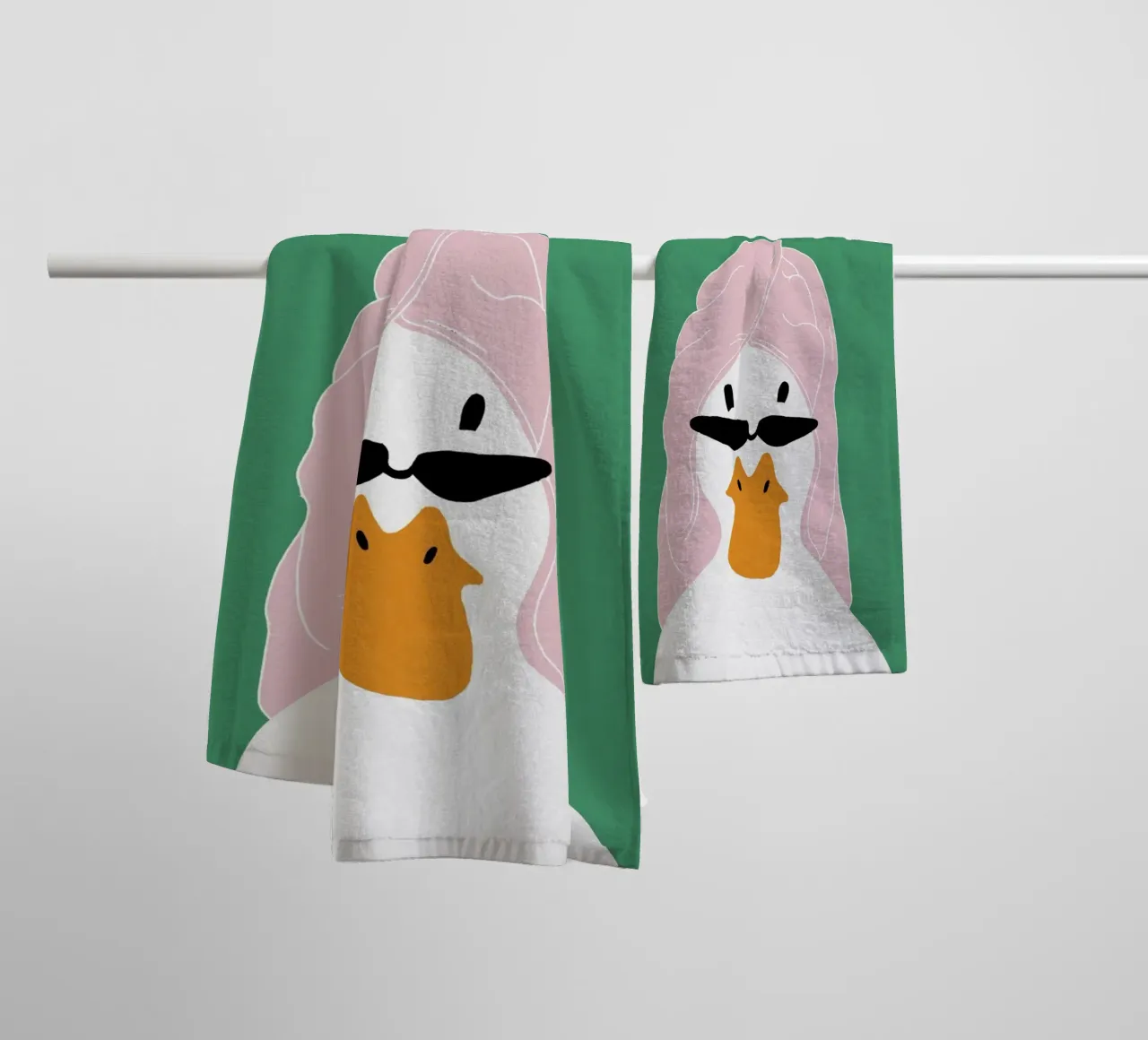 Running late Duck badhanddoek van thesoulhugclub