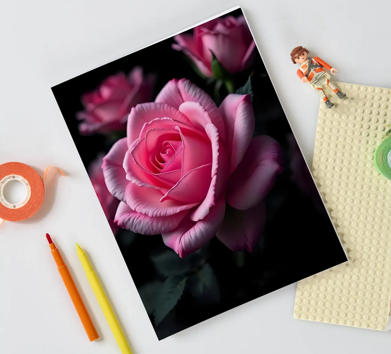 Rose_rosa_01 notebook by Farb- und Blütenzauber by LK