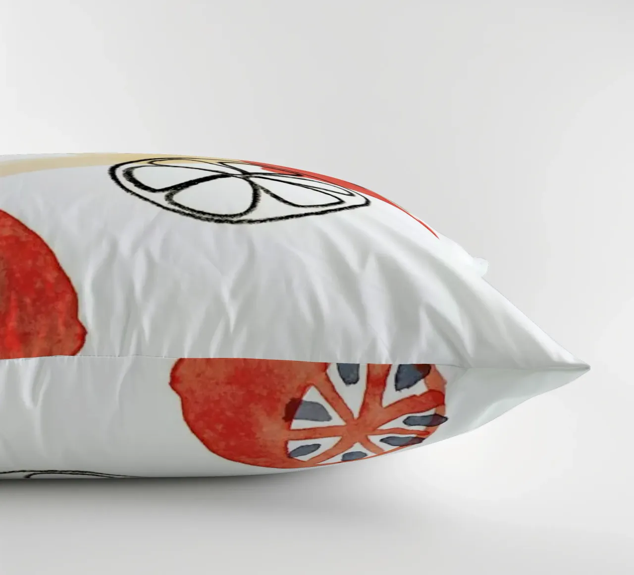 Lemons 2 decorative cushion by Farina Kuklinski