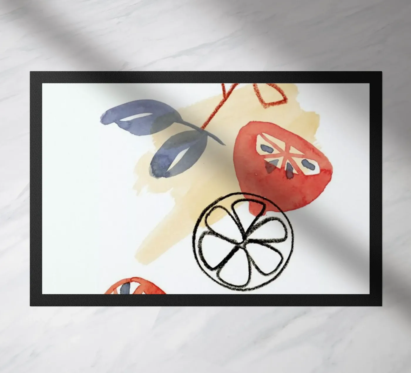 Lemons 2 doormat by Farina Kuklinski