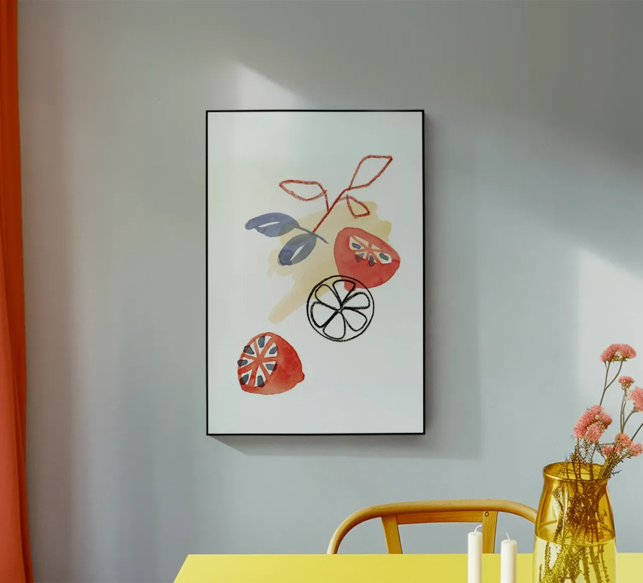 Lemons 2 acryl van Farina Kuklinski