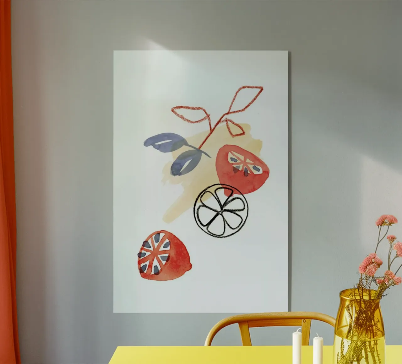 Lemons 2 acryl van Farina Kuklinski