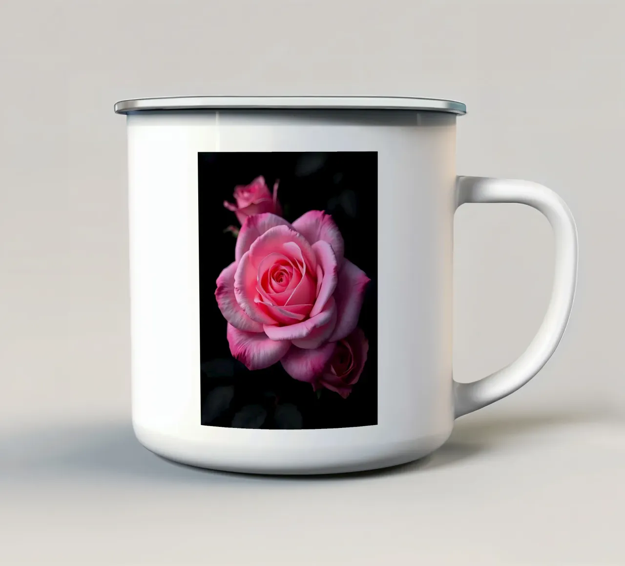 Rosa_rosa_04 tazza in smalto da Farb- und Blütenzauber by LK