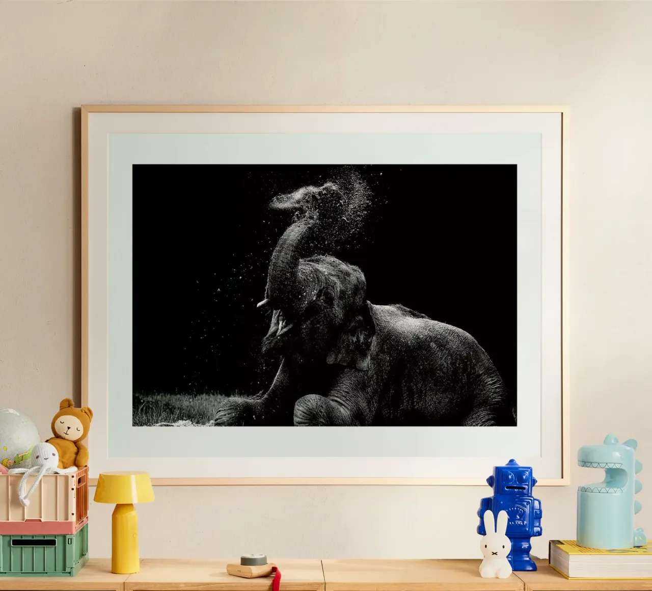 Frolicking Elephant Hahnemühle von Natural Kingdom