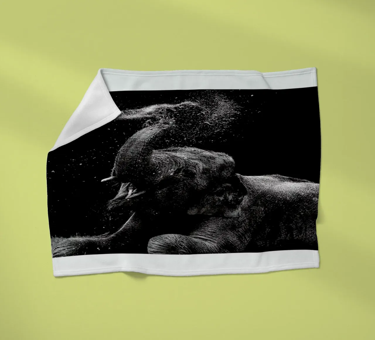 Frolicking Elephant fleece blanket by Natural Kingdom