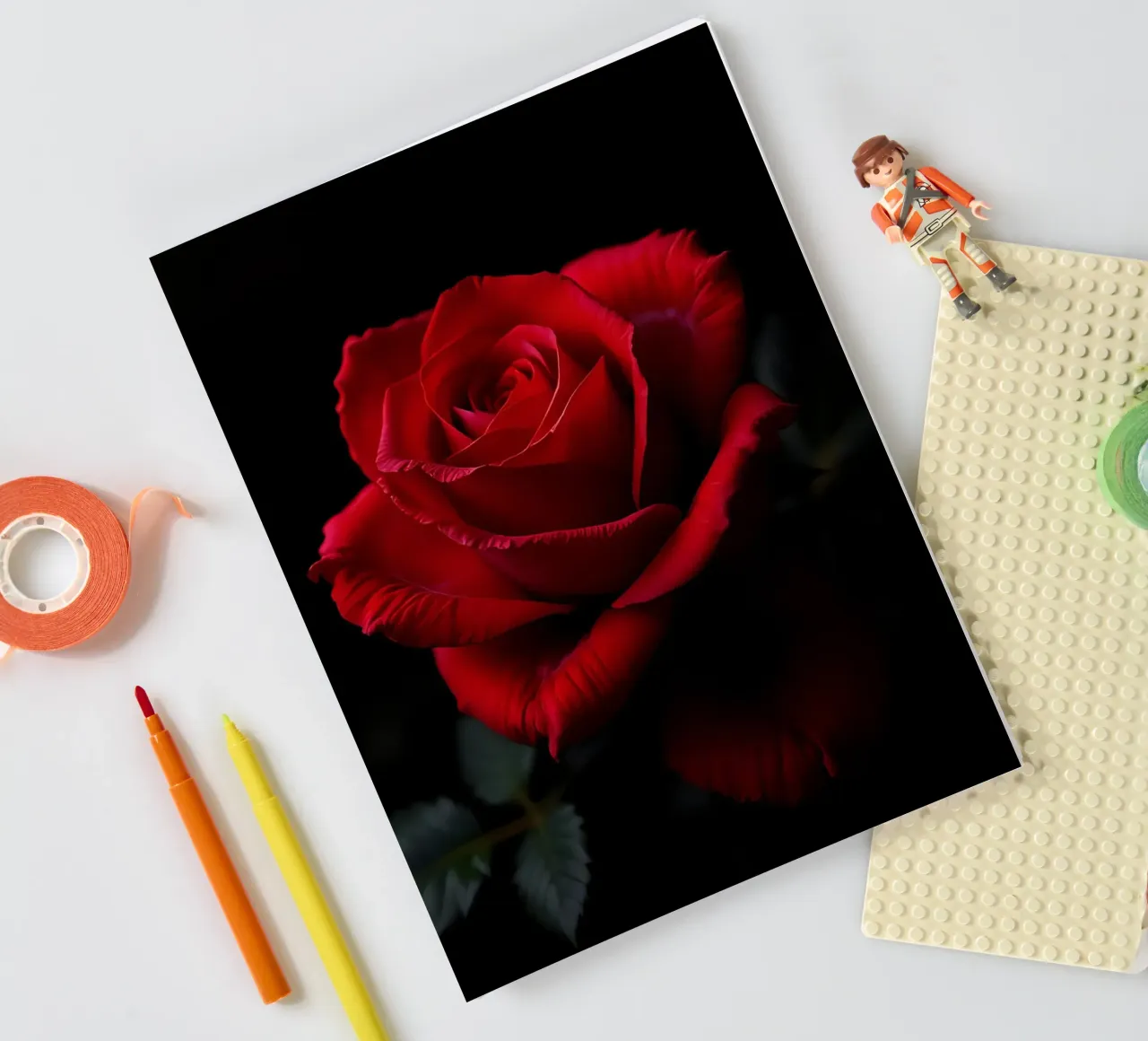 Rose_rot_02 notebook by Farb- und Blütenzauber by LK