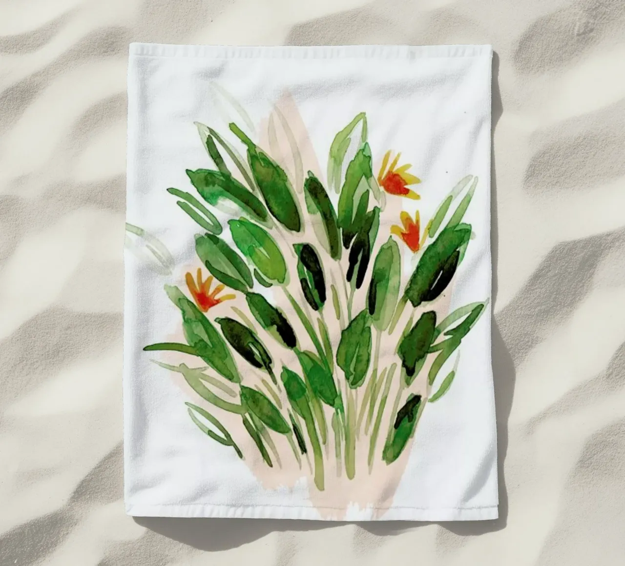 Plants 06 beach towel by Farina Kuklinski