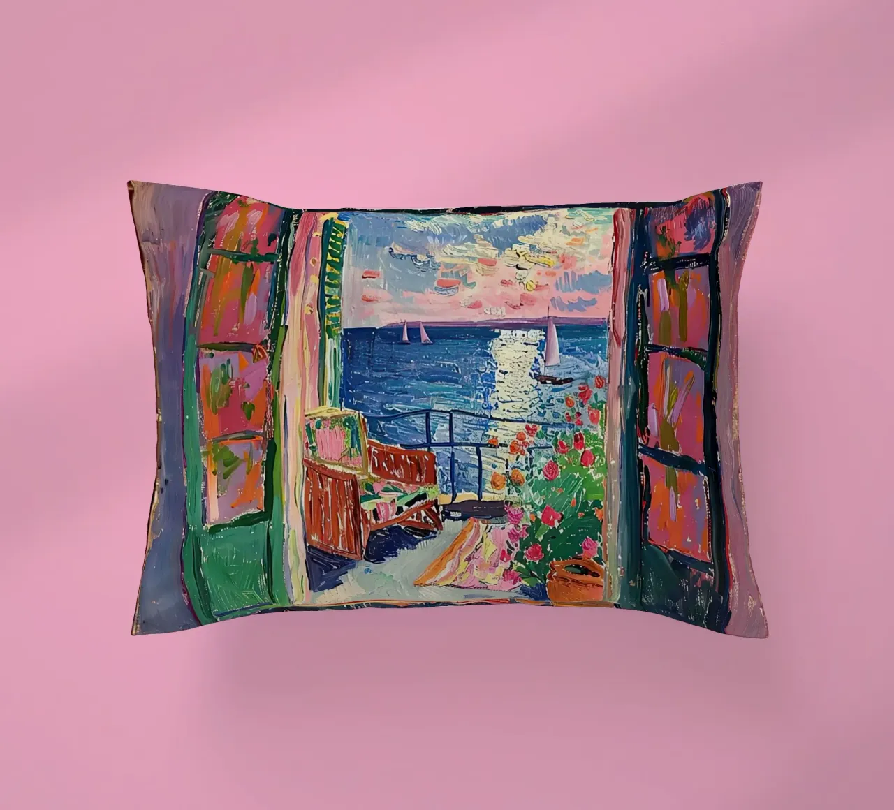 Matisse inspire "La promesse de la lumière coussin de Nikis Art Studio