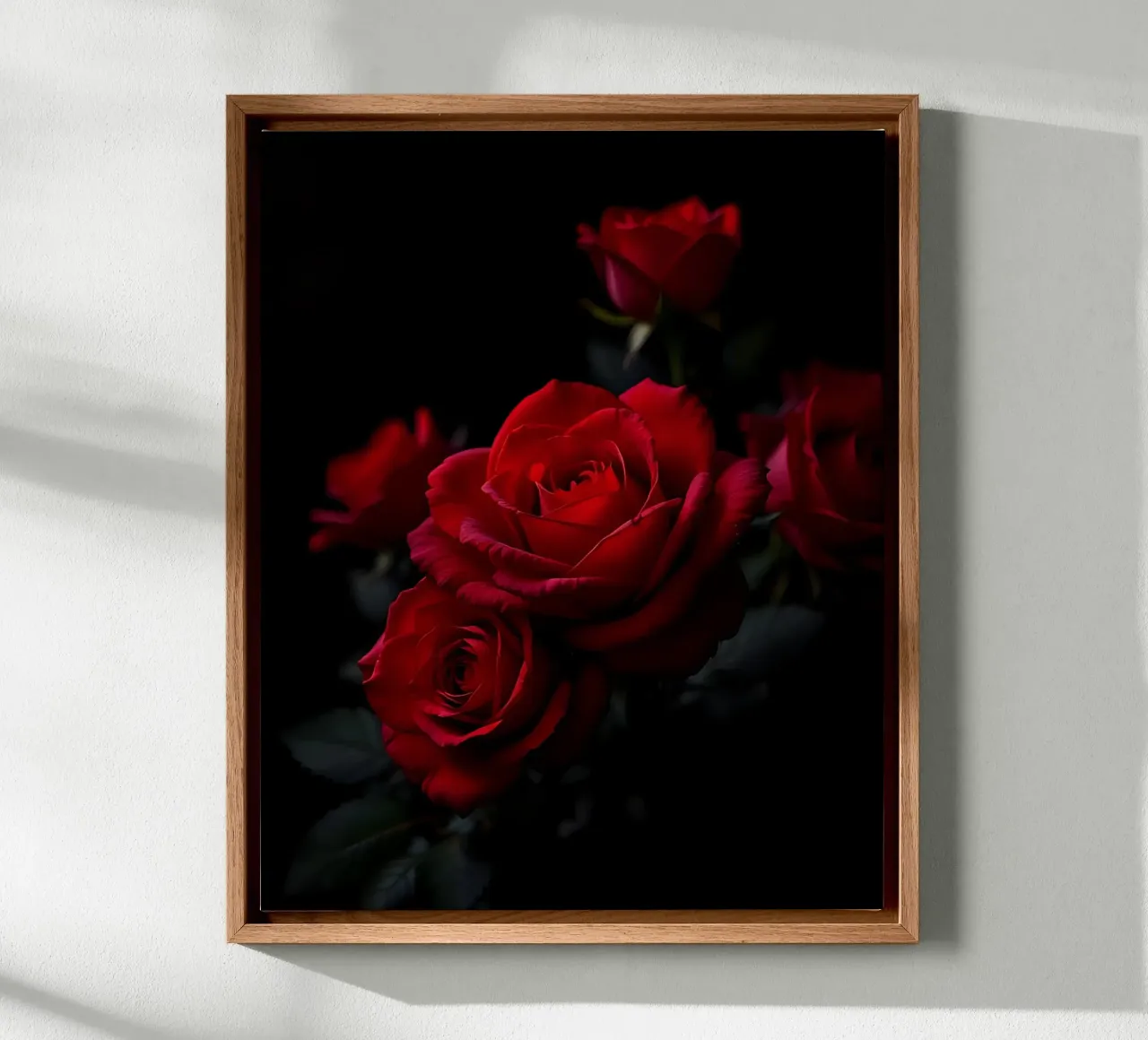 Rosa_rot_03 tela con Cornice a cassetta da Farb- und Blütenzauber by LK