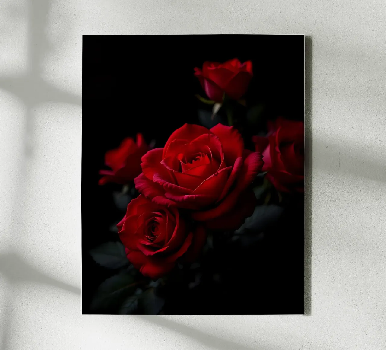 Rosa_rot_03 tela con Cornice a cassetta da Farb- und Blütenzauber by LK