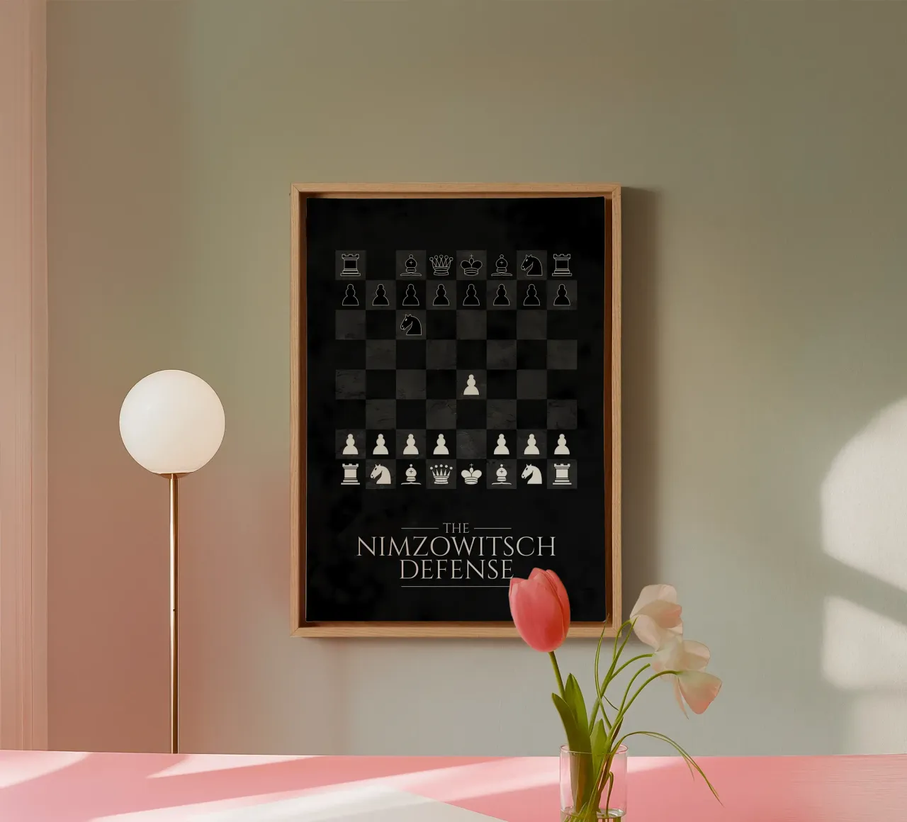 Nimzowitsch Defense Chess canvas by Jacob W MICKELSON