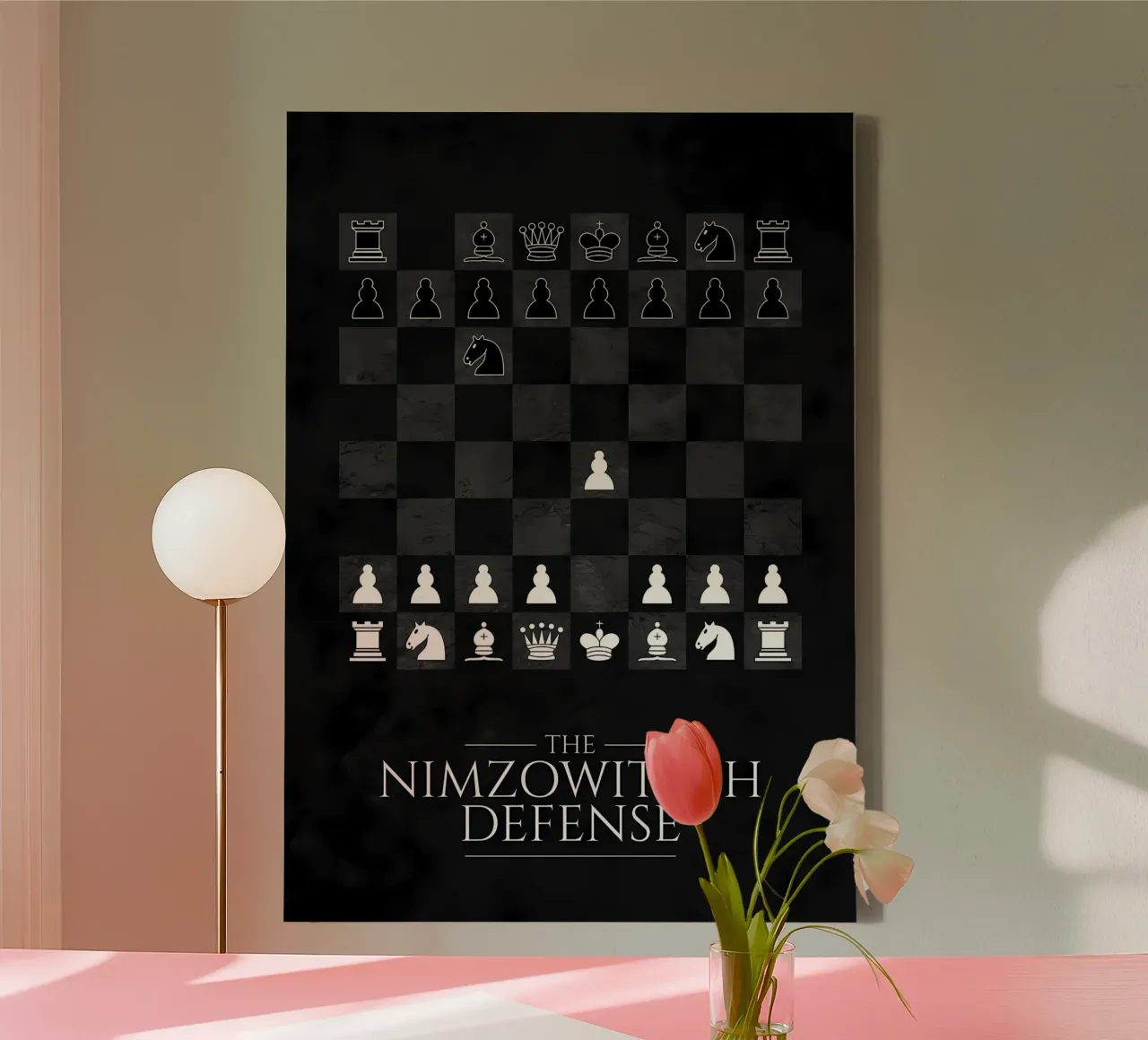 Nimzowitsch Defense Chess canvas by Jacob W MICKELSON