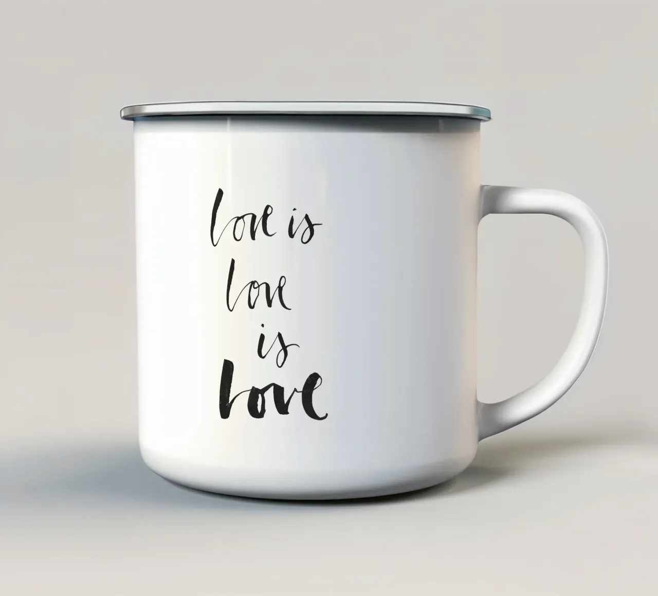 Love White tazza in smalto da Klaus with K