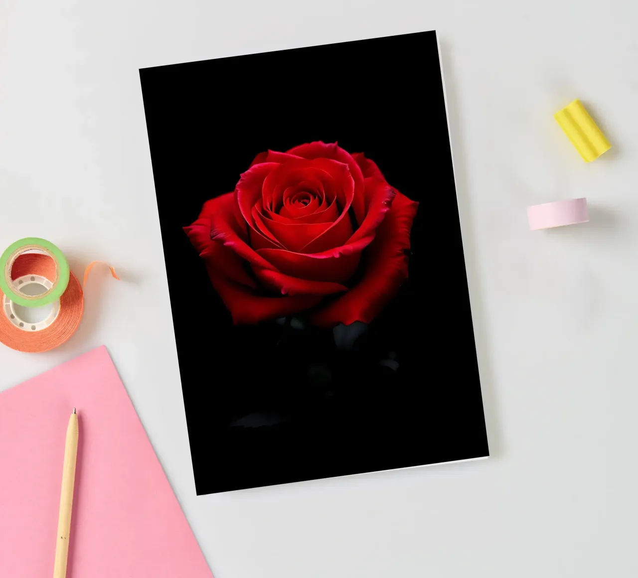 Rose_rot_05 notebook by Farb- und Blütenzauber by LK
