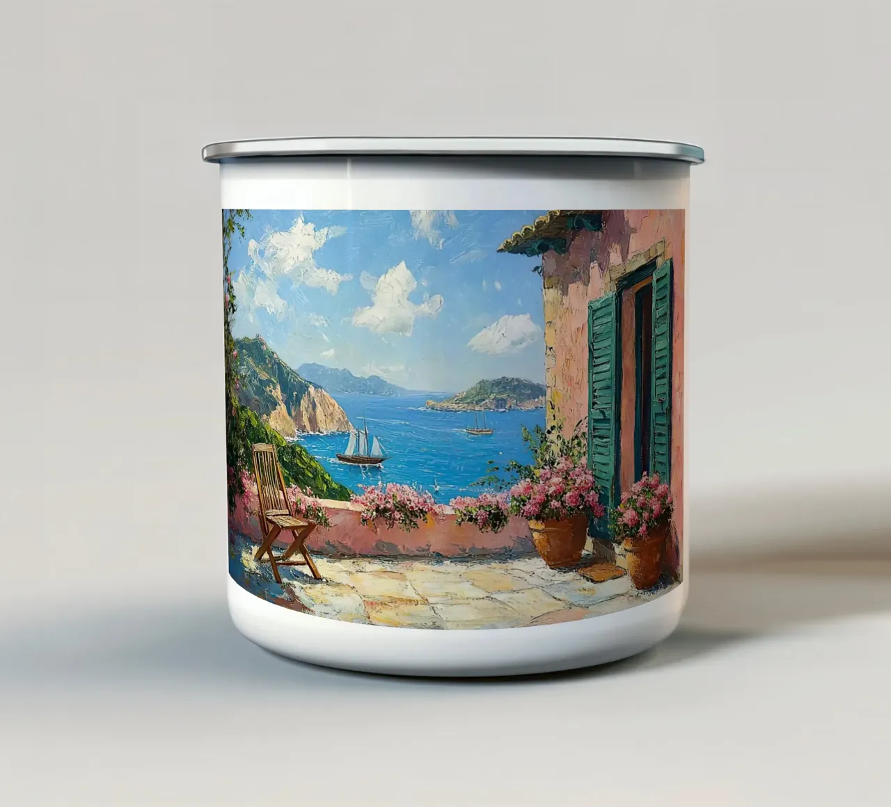 Matisse ispira le "Impressioni fauviste". tazza in smalto da Nikis Art Studio