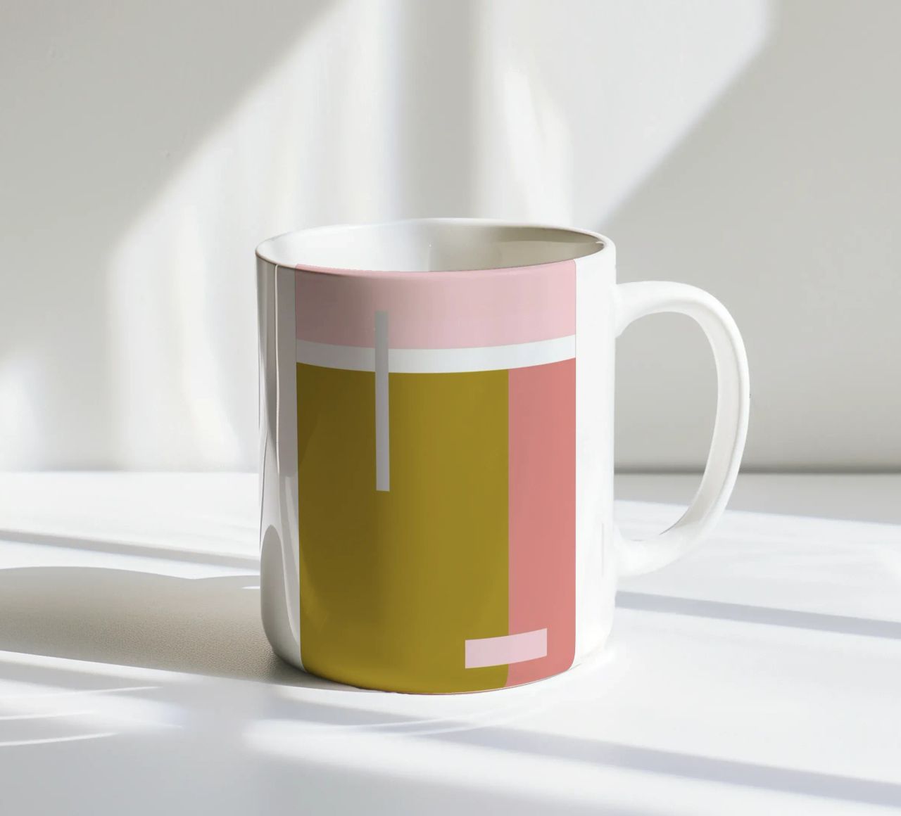 Color Blocking tazza in ceramica da Linda Gobeta
