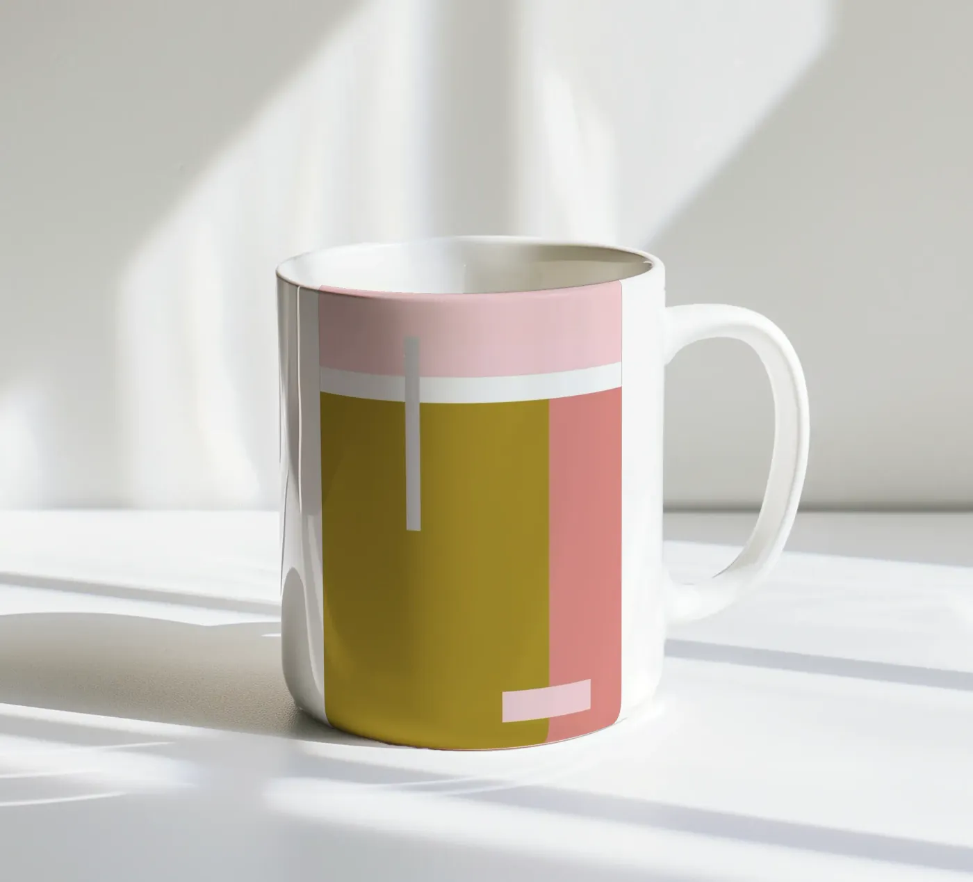 Color Blocking ceramic mug by Linda Gobeta