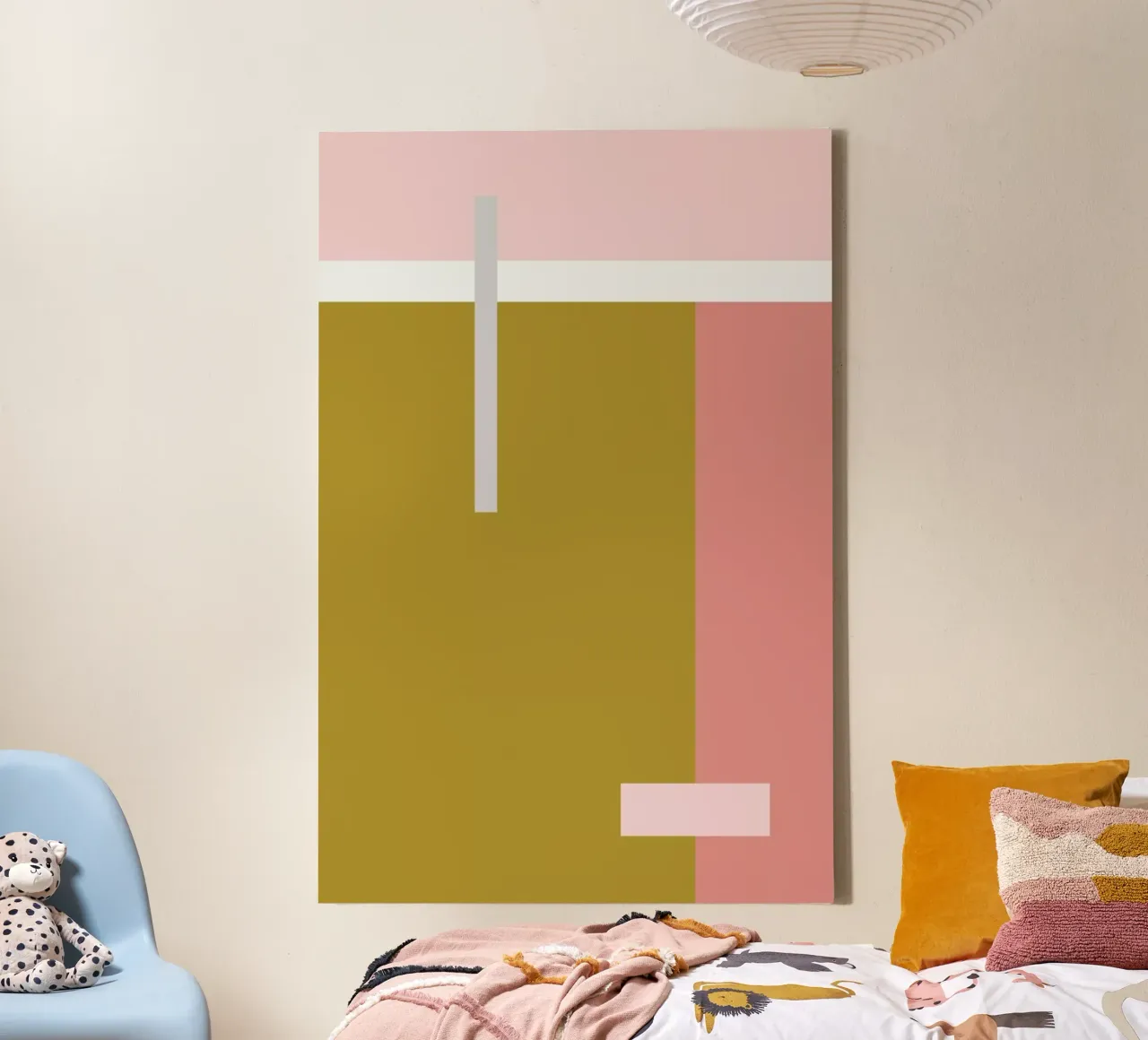 Color Blocking tela con Cornice a cassetta da Linda Gobeta