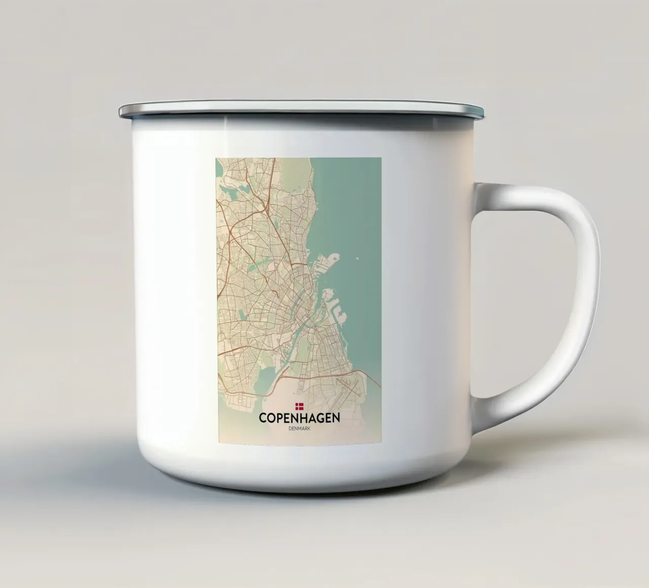 Copenaghen DK tazza in smalto da Jacob W MICKELSON