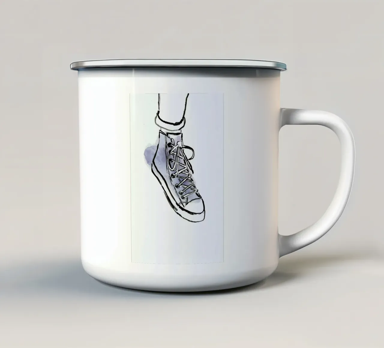 Shoe tazza in smalto da Farina Kuklinski